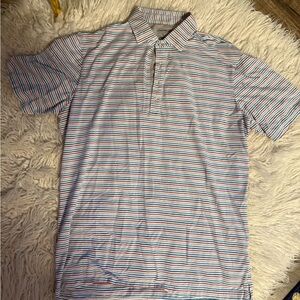 johnnie-O Blue and Red Polo Shirt Classic Design